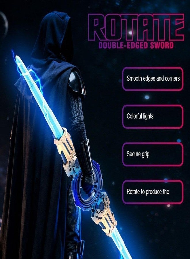 Tinytotem Double Sided Spinning Anime Katana Light RGB and soud FX Spin Sword Double-Edged Lightsaber Toy with 7-Color LED Lights & Sound, Role-Play for Kids Gift for Adult Boys Men Kids Children - Image 5