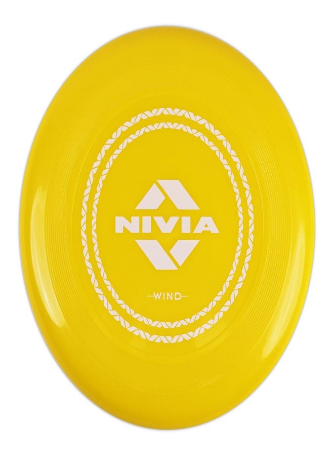 Nivia Frisbee for Outdoor Sports Games, Throwing Discs for Kids, Adults, and Dogs, Unbreakable Soft Flexible Plastic (Lemon Yellow, Large) - Image 1