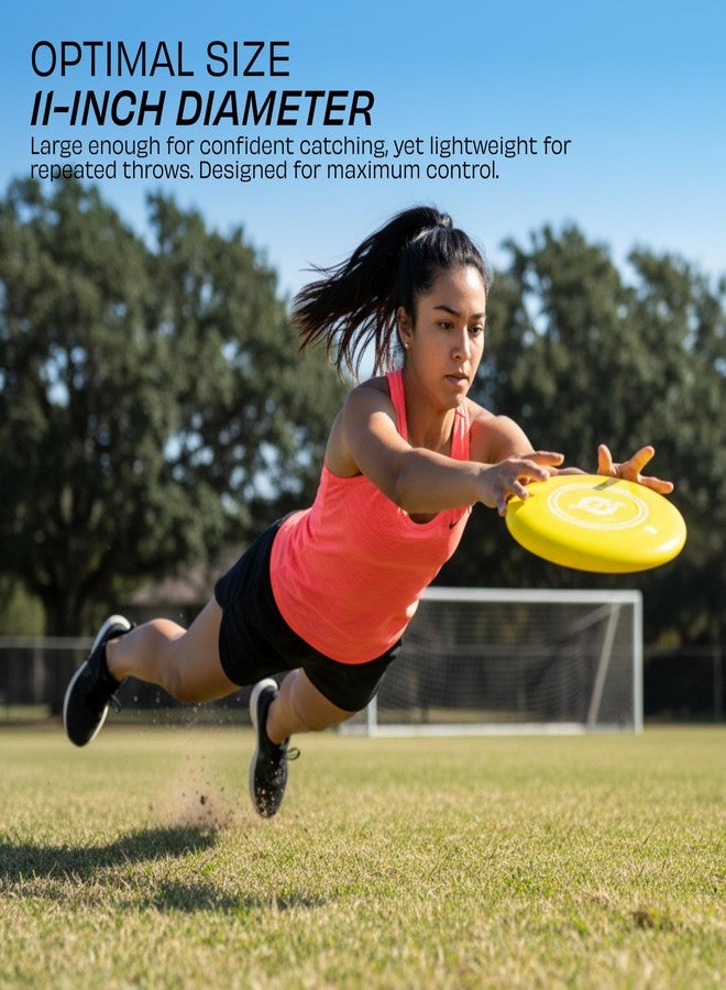 Nivia Frisbee for Outdoor Sports Games, Throwing Discs for Kids, Adults, and Dogs, Unbreakable Soft Flexible Plastic (Lemon Yellow, Large) - Image 4