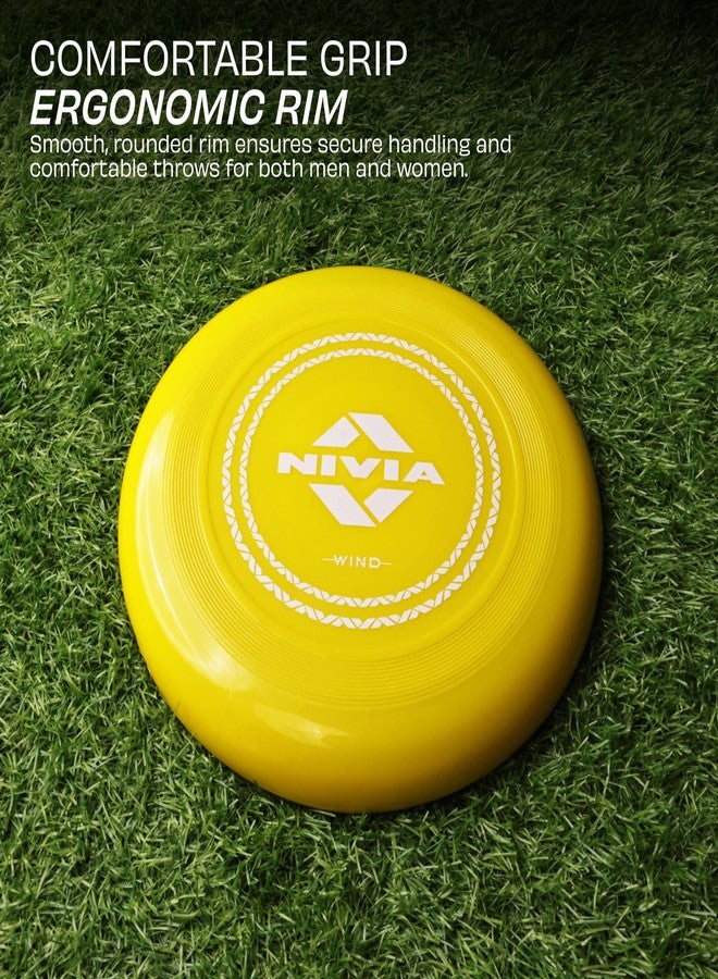 Nivia Frisbee for Outdoor Sports Games, Throwing Discs for Kids, Adults, and Dogs, Unbreakable Soft Flexible Plastic (Lemon Yellow, Large) - Image 3