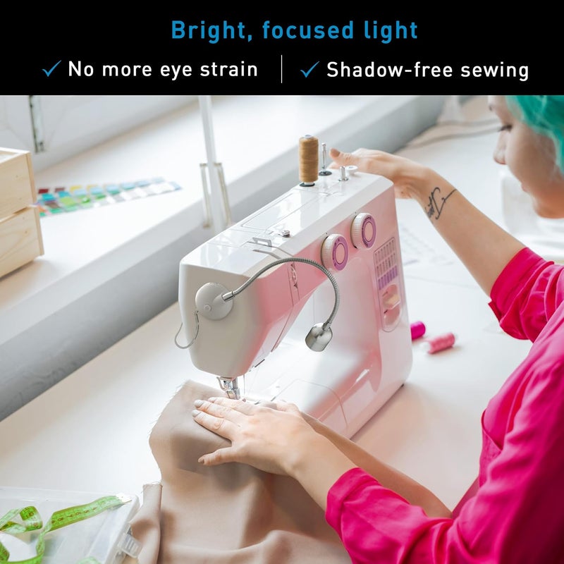 Daylight Company Sewing Machine Lamp, Professional Led Light, Fits Most Machines, Bright Led Lamp, Chrome,3.5*2.3*25cm [Energy Class A+] - Image 2
