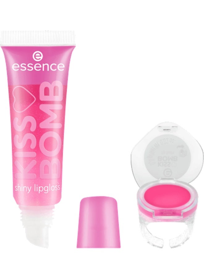 Essence Kiss Bomb shiny lipgloss And lip balm 01 Strawberry Sweetie - Image 2
