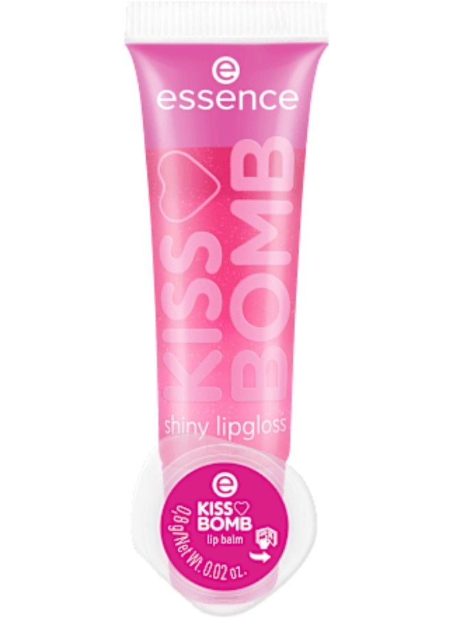 Essence Kiss Bomb shiny lipgloss And lip balm 01 Strawberry Sweetie - Image 1