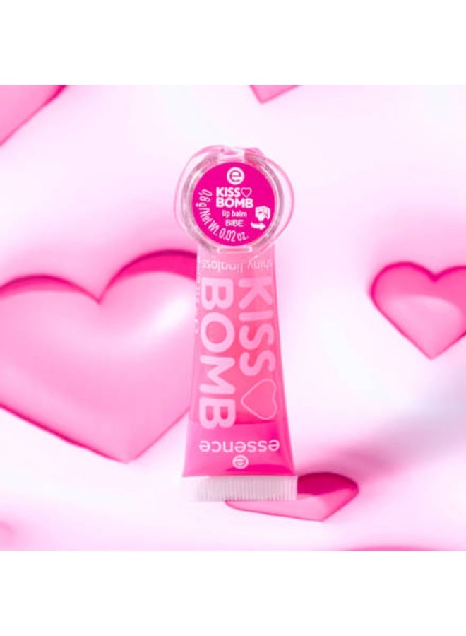 Essence Kiss Bomb shiny lipgloss And lip balm 01 Strawberry Sweetie - Image 4