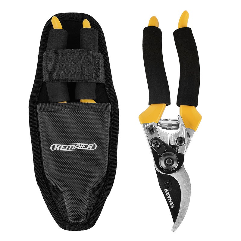 Kemaier Pruning Shears for Gardening, Professional Garden Shears with Non-Slip Ergonomic Handles & Blade Cover, Sharp Garden Clippers for Trimming Branches, Shrubs, and Plants - Image 1