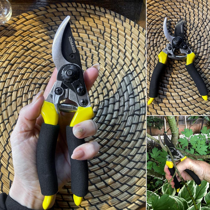 Kemaier Pruning Shears for Gardening, Professional Garden Shears with Non-Slip Ergonomic Handles & Blade Cover, Sharp Garden Clippers for Trimming Branches, Shrubs, and Plants - Image 4