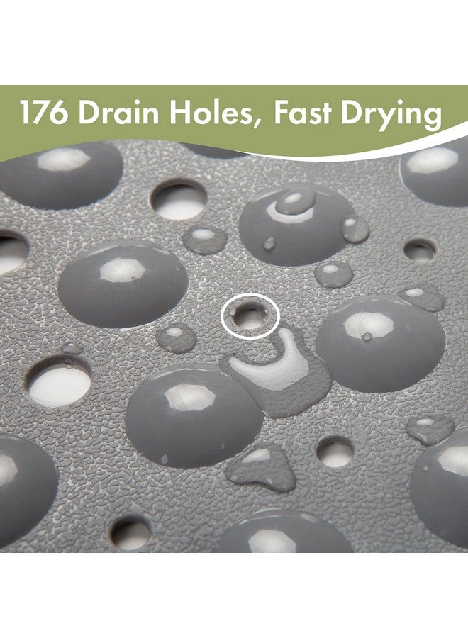 AmazerBath Shower Mat Non Slip 40 x 16 Inches, Shower Stall Mats with Suction Cups and Drain Holes, Non Slip Bath Mat for Tub for Elderly & Kids, Grey - Image 5