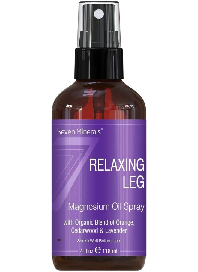 Seven Minerals - Seven Minerals Natural Restless Leg Syndrome Treatment & Cramp Pain Relief Powerful Magnesium Oil Blend with Organic Oils - Image 1