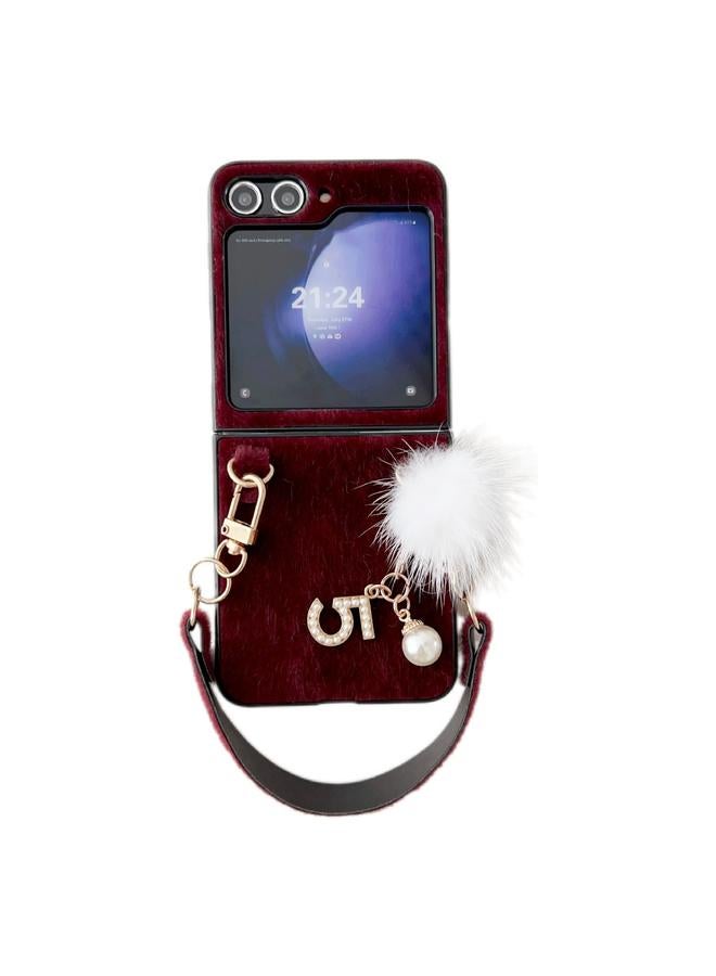 اس-توب جراب لهاتف Samsung Galaxy Z Flip6، جراب هاتف فاخر بتغطية كاملة مع حزام - Image 1