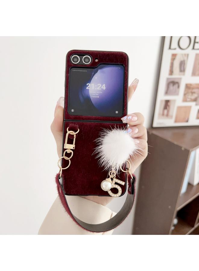 اس-توب جراب لهاتف Samsung Galaxy Z Flip6، جراب هاتف فاخر بتغطية كاملة مع حزام - Image 2