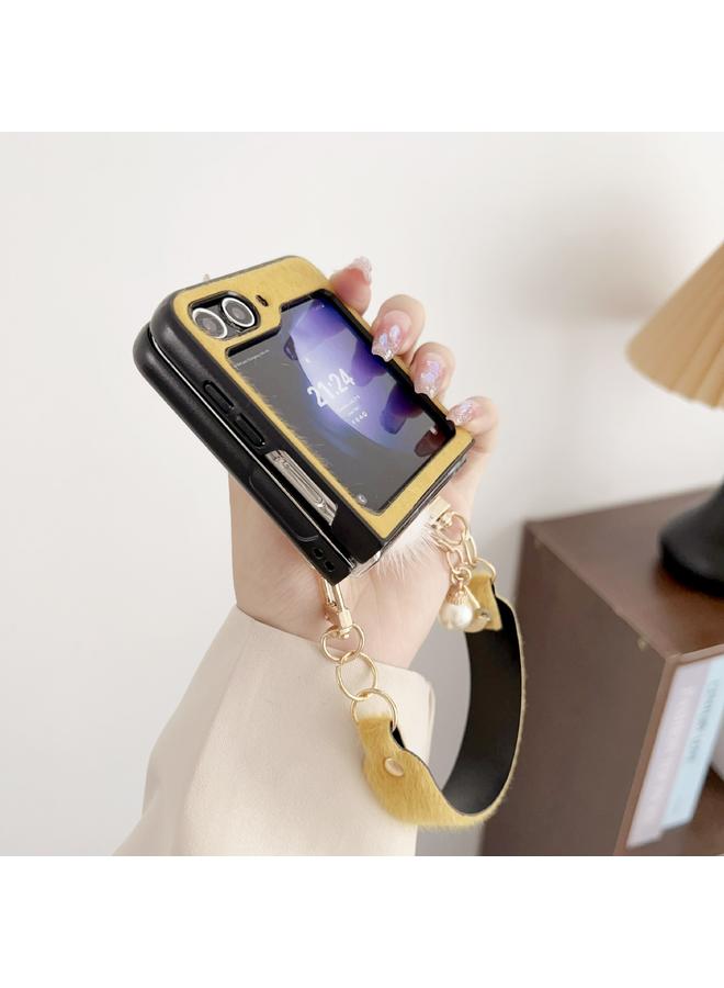 اس-توب جراب لهاتف Samsung Galaxy Z Flip6، جراب هاتف فاخر بتغطية كاملة مع حزام - Image 3