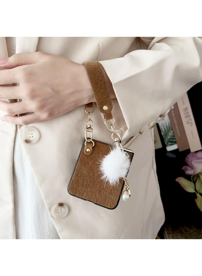 اس-توب جراب لهاتف Samsung Galaxy Z Flip6، جراب هاتف فاخر بتغطية كاملة مع حزام - Image 5