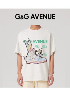 G&G AVENUE Heavy cotton fabric Men's gym exercise T-shirt, dry Oversized and breathable muscle shirt, sports short sleeved running fitness T-shirt, lightweight and breathable zero rule short sleeved shirt  - Image 4