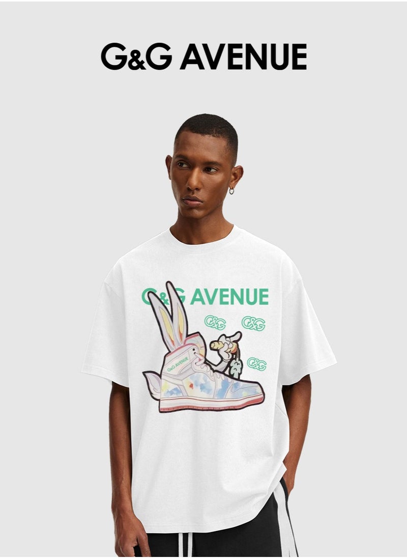 G&G AVENUE - Heavy cotton fabric Men's gym exercise T-shirt, dry Oversized and breathable muscle shirt, sports short sleeved running fitness T-shirt, lightweight and breathable zero rule short sleeved shirt - Image 1
