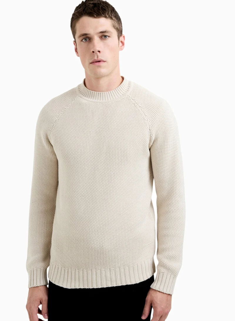 فرنش كونكشن Crew Neck Prul Stitch With Special High Neck