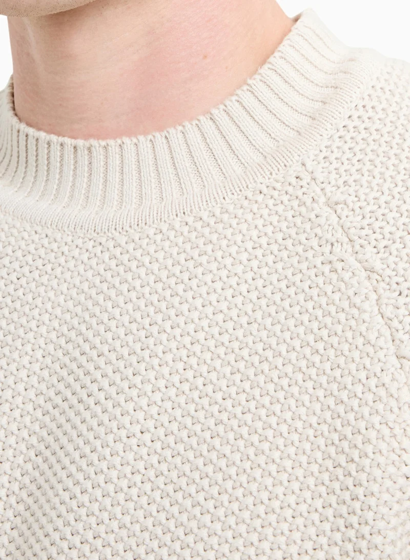 فرنش كونكشن Crew Neck Prul Stitch With Special High Neck