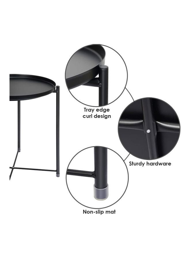 شو وو طاولة صينية مستديرة باللون الأسود 52 × 44 × 42 سم - Image 2