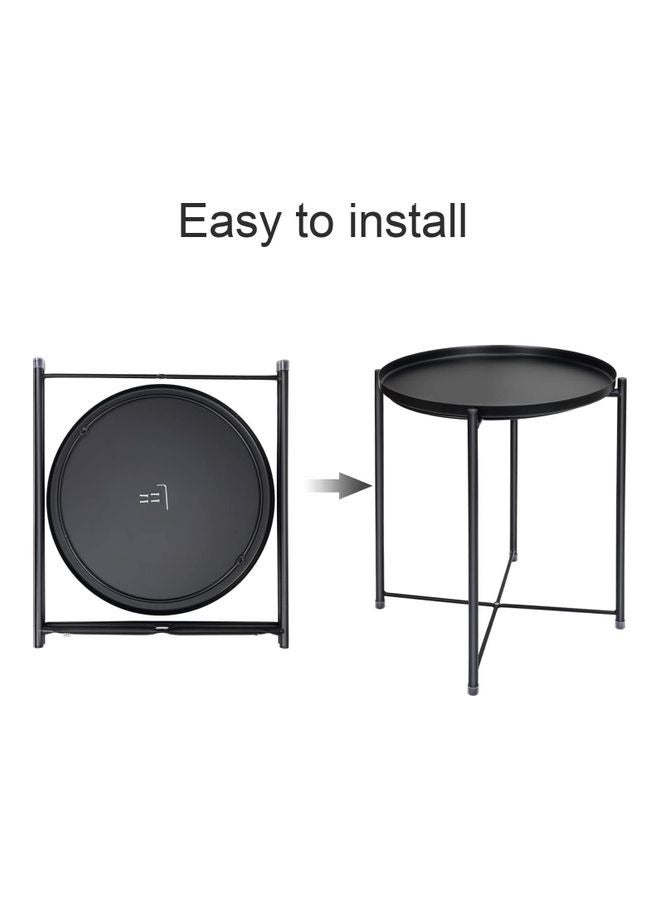 شو وو طاولة صينية مستديرة باللون الأسود 52 × 44 × 42 سم - Image 5