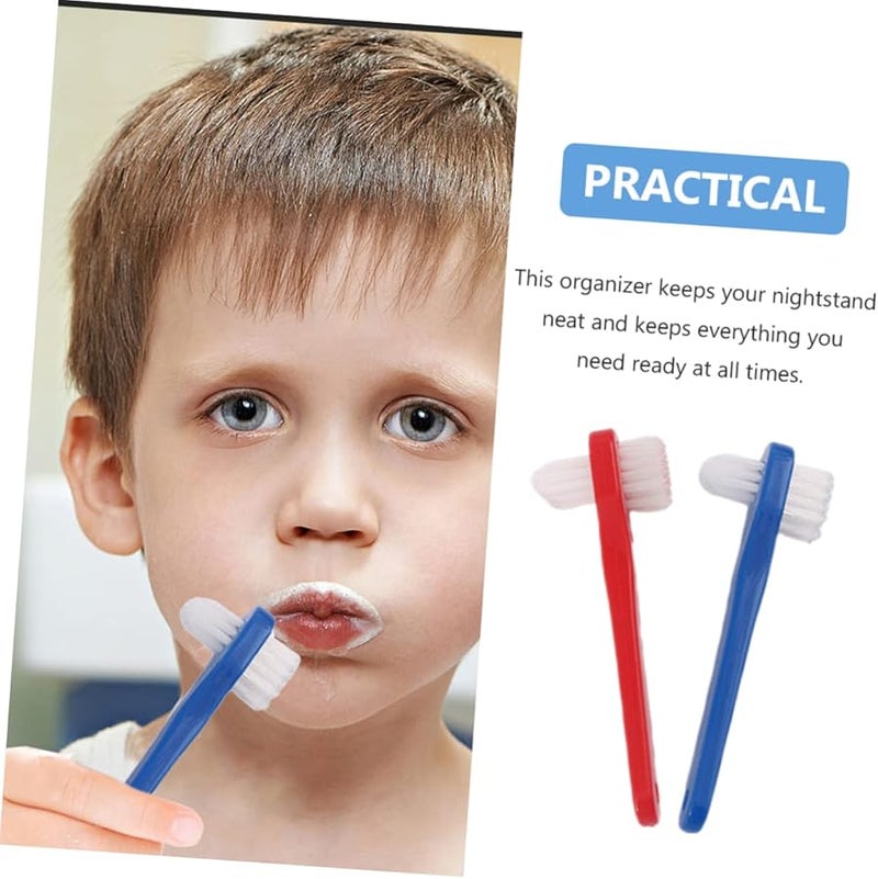 مجموعة فرشاة أسنان طقم الأسنان المكونة من قطعتين مع حقيبة سفر للعناية الفعالة بتنظيف طقم الأسنان - Image 5