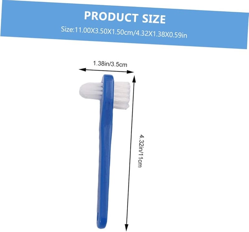 مجموعة فرشاة أسنان طقم الأسنان المكونة من قطعتين مع حقيبة سفر للعناية الفعالة بتنظيف طقم الأسنان - Image 3