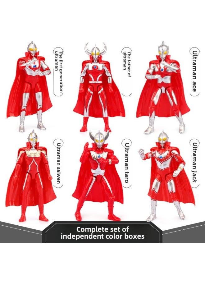 Generic - Jinjiang Genuine 14-joint Movable Ultraman Five Brothers Model With Cloak Children Ultraman Toy UT5500-Color:UT5500D Ace Ultraman 25cm - Image 1