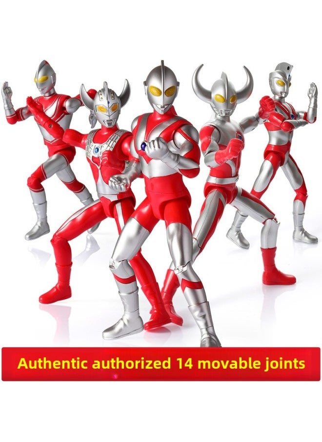 Generic - Jinjiang Genuine 14-joint Movable Ultraman Five Brothers Model With Cloak Children Ultraman Toy UT5500-Color:UT5500D Ace Ultraman 25cm - Image 1