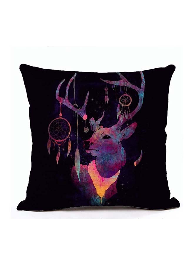NIBEMINENT Deer Pattern Square Cushion Cover Multicolour 45x45cm
