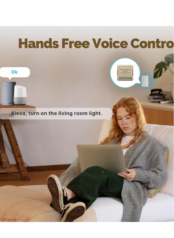 Generic WiFi Smart Relay and Touch Wall Switch, Works with Google Assistant & Alexa, 2-Way Multi-Control, RF433 Remote, Timer Relay 2 Gang 10A, Smart Life/Tuya, No Hub Required (1PC)  - Image 5