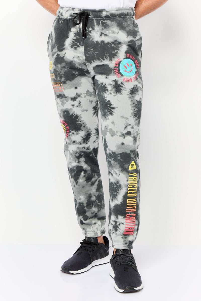 brooklyn Men Regular Fit Tie Dye Sweatpants, Multicolor - Image 1