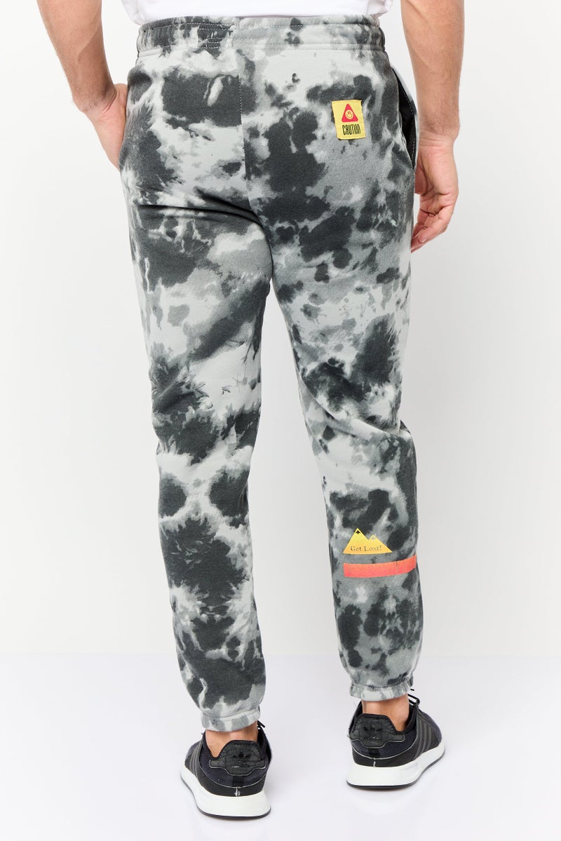 brooklyn Men Regular Fit Tie Dye Sweatpants, Multicolor - Image 3