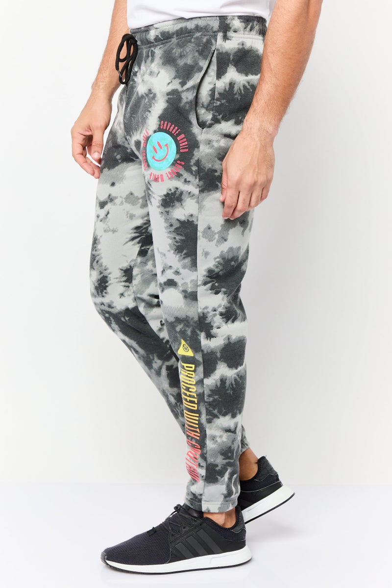 brooklyn Men Regular Fit Tie Dye Sweatpants, Multicolor - Image 2