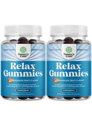 Calming Gummies for Adults with Ashwagandha and Magnesium - Relaxing Stress Gummies with L Theanine 5HTP and Lemon Balm Extract - Adaptogenic Gummies with Chamomile Extract and Vitamin B6 - 2 Pack - pzsku/ZAE13D47C7FA377B9E75AZ/45/_/1735907813/2135b08c-bfc8-48ba-bfce-aa667d7ccc73