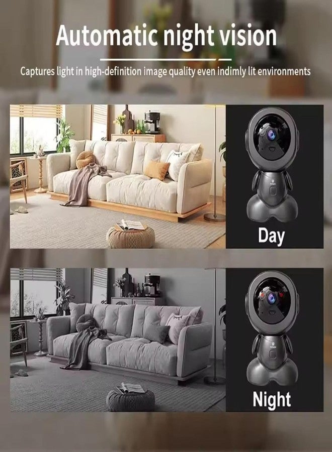 Pelupa كاميرا مراقبة روبوتية Pelupa MP HD WiFi | رؤية بانورامية 360 درجة | رؤية ليلية ملونة | كشف الحركة بالذكاء الاصطناعي | اتصال صوتي ثنائي الاتجاه | مشاهدة عن بُعد عبر الهاتف المحمول | مراقبة أمنية داخلية - Image 4