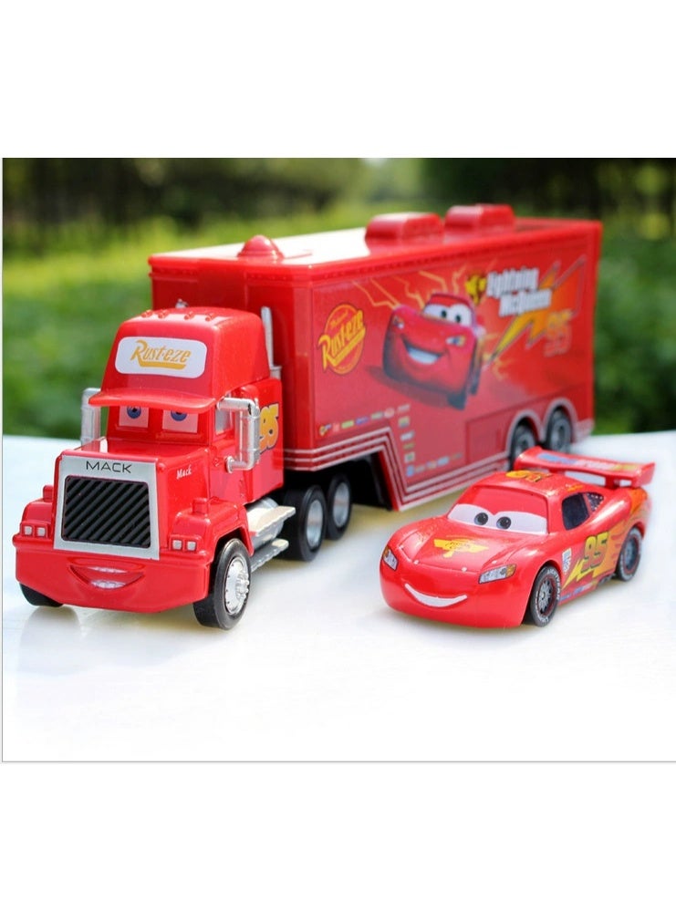 general Movie Cars 2 3 Hauler Mack Truck - Model 95 - Mr. Mack Jr. - Red Mackun