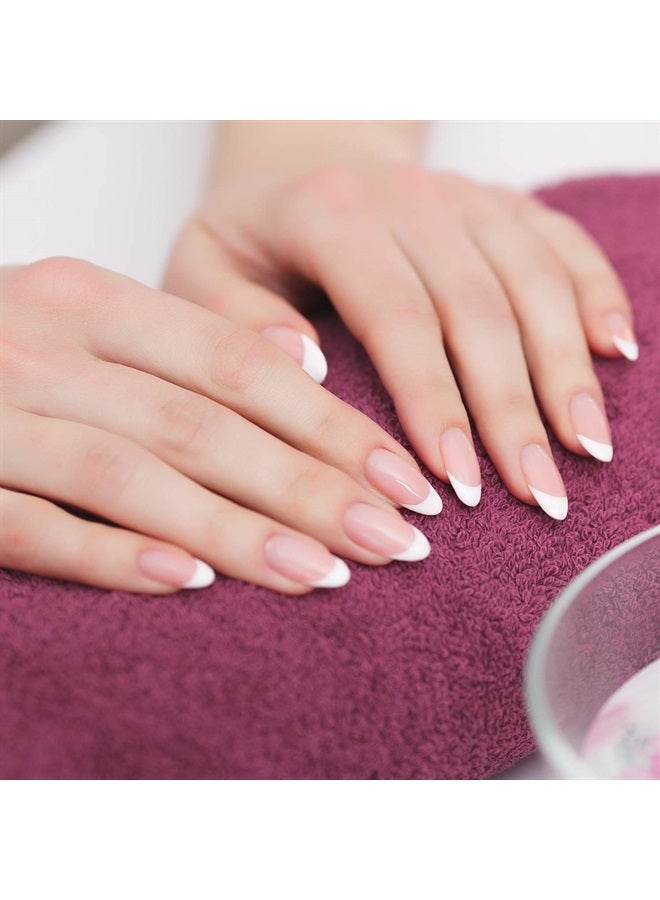 Blulu 6 قطع أقلام أظافر بيضاء 2 في 1 أقلام تبييض الأظافر مع دافع الجلد الزائد لمستلزمات المانيكير الفرنسي