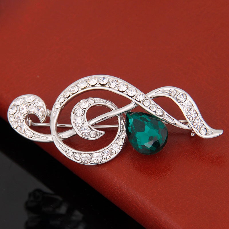 Note Brooch High-grade Women''s Exquisite Niche Design Sense Corsage Sweater Luxury Elegant Coat Suit Pin Accessories - Image 3