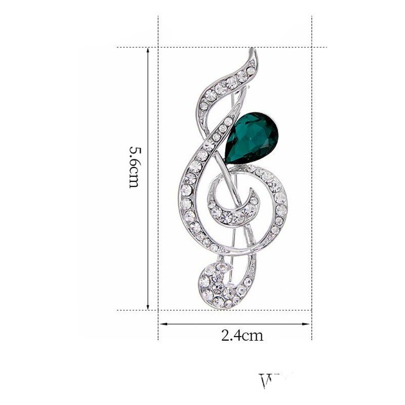 Note Brooch High-grade Women''s Exquisite Niche Design Sense Corsage Sweater Luxury Elegant Coat Suit Pin Accessories - Image 1