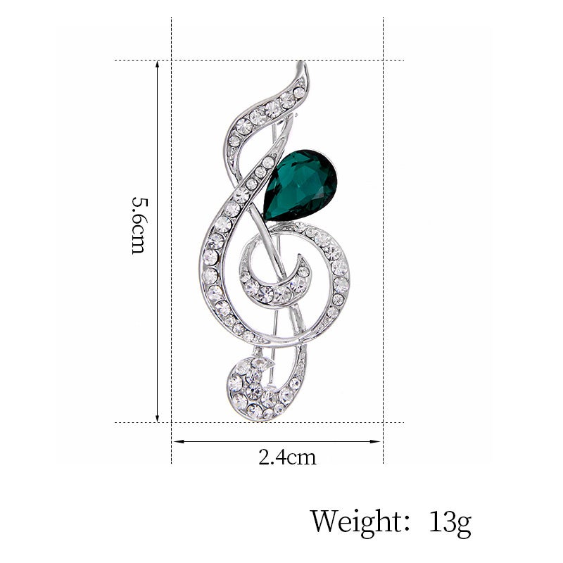 Note Brooch High-grade Women''s Exquisite Niche Design Sense Corsage Sweater Luxury Elegant Coat Suit Pin Accessories - Image 5