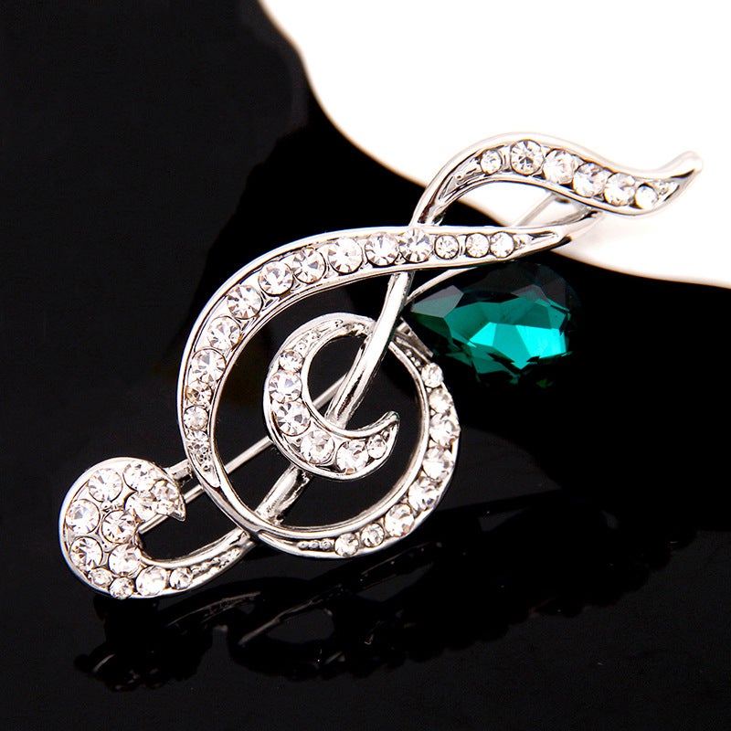 Note Brooch High-grade Women''s Exquisite Niche Design Sense Corsage Sweater Luxury Elegant Coat Suit Pin Accessories - Image 2