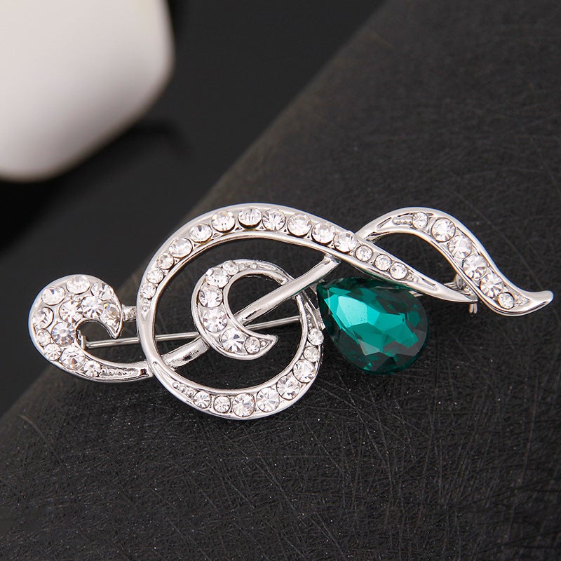 Note Brooch High-grade Women''s Exquisite Niche Design Sense Corsage Sweater Luxury Elegant Coat Suit Pin Accessories - Image 4