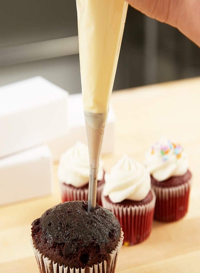 Setaria Viridis 3Pcs Cream Icing Piping Nozzle Tip Stainless Steel Long Puff Mounting Nozzles Reusable Kitchen Nozzles Set of Cake Decorating Tools Cake Mounting (Silver) - Image 4