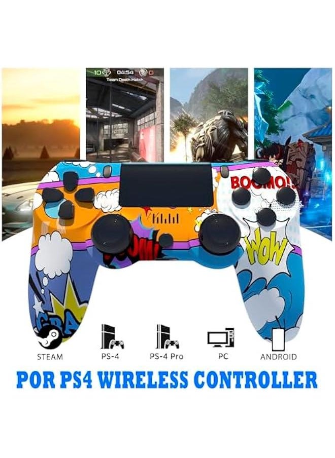 TRASSLE PS4 Controller Wireless,with Dual Vibration and Audio Functions Compatible for Pro/Slim/PC/iOS/Android/Steam  - Image 3