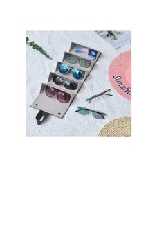 Generic Sunglasses Cover Travel Folding Glasses Case (5) Slot Storage Box  - Image 4