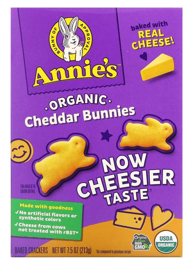 Annie's - Organic Cheddar Bunnies Baked Snack Crackers 7.5 oz (213 g) - Image 1