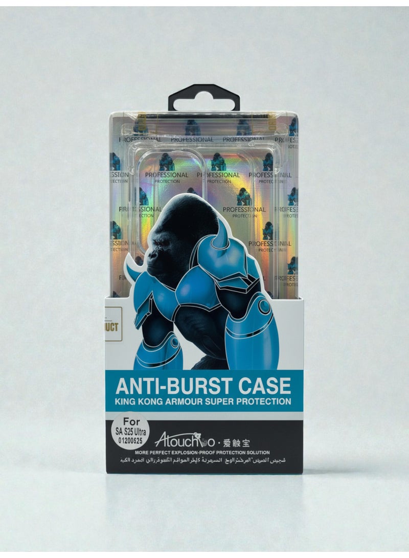 Samsung Galaxy S25 Ultra Transparent Anti-Burst Shockproof Case – King Kong Armour Clear Protective Cover with Reinforced Corners - Image 3