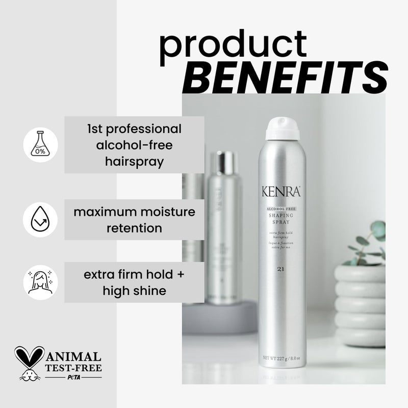 Kenra Professional Shaping Spray 21 | Alcohol Free Hairspray | All Hair Types | 8 Ounce (Pack of 1) - Image 1