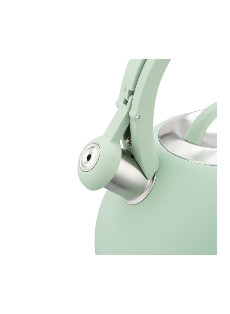 Cuisine Art Cuisine Art JURA Stainless Steel Whistling Tea Kettle 3.0L, Green, 201 Stainless Steel, Nylon Handle, Soft Touch Coating, Fast Boiling, 18/0 Single Bottom, Suitable for use on all stove tops  - Image 5