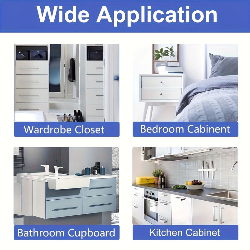 White Cabinet Locks 10 Pack Child Proof Baby Safety Latches Easy No Drill Tool - Image 4