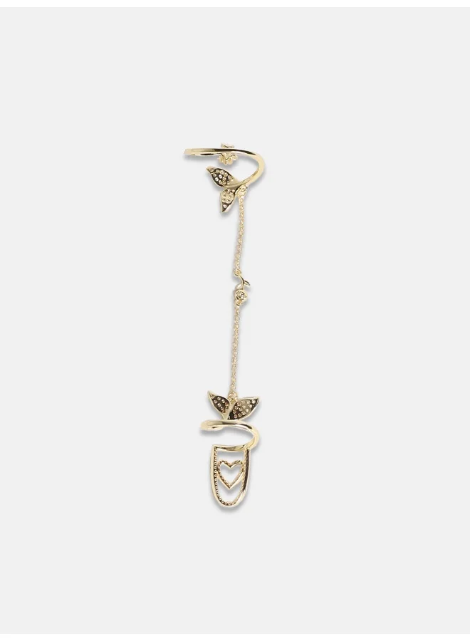 SOHI Foliage Heart Artificial Nail Ring Jewellery