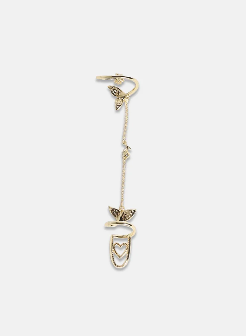 SOHI Foliage Heart Artificial Nail Ring Jewellery